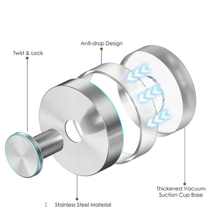 Silver suction hook construction