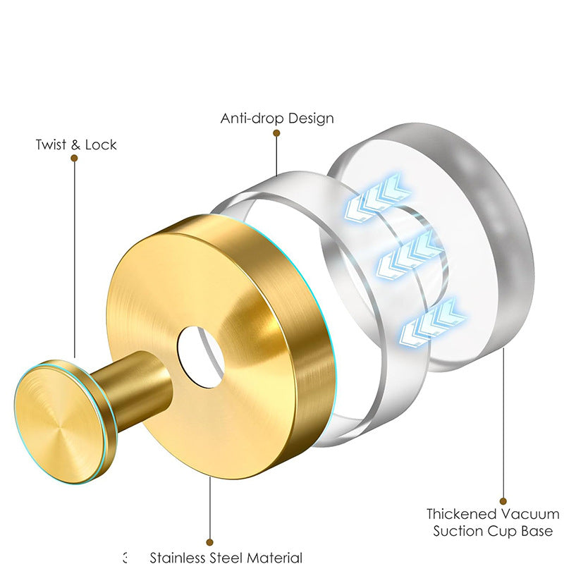 Gold suction hook construction