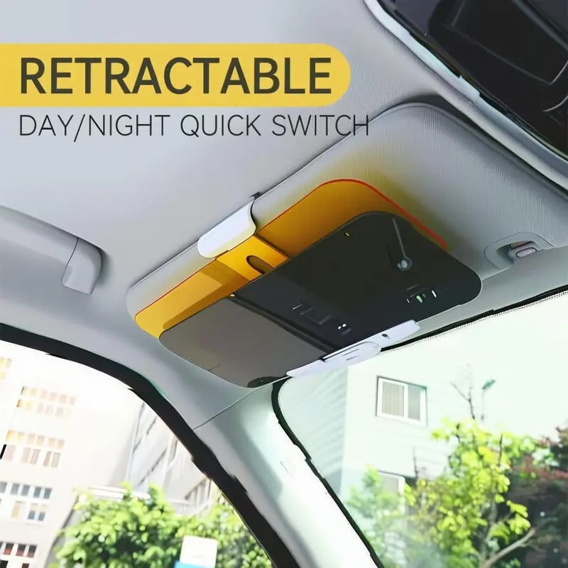 Retractable visor extender mounted above the windshield