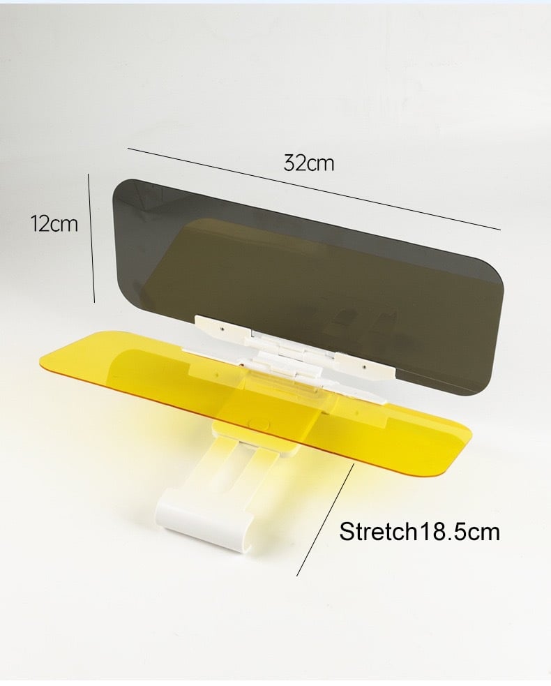Car visor extender dimensions: 32cm wide and 12cm high