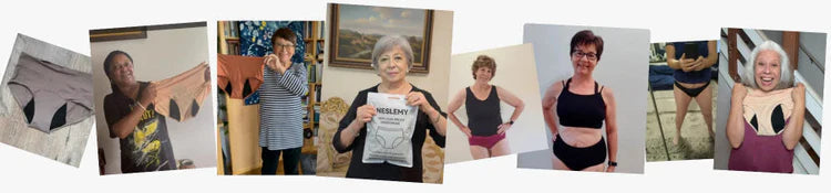 Women holding and wearing LBMLBM leak-proof underwear