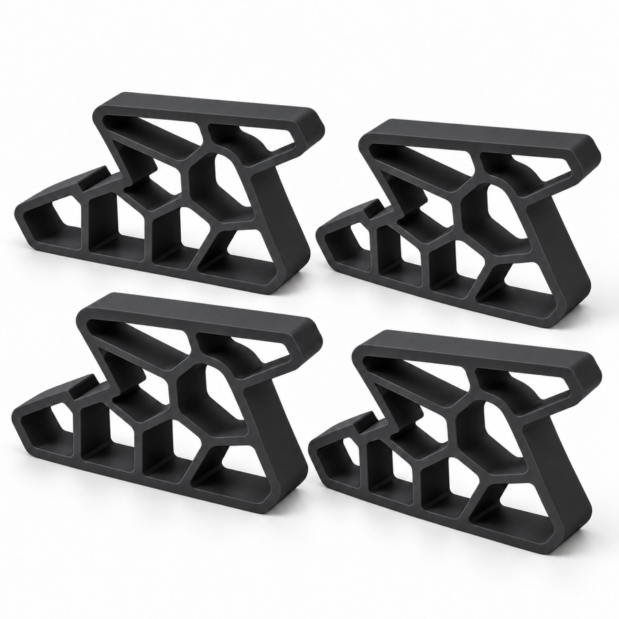 Four complete black silicone window stoppers in the special offer