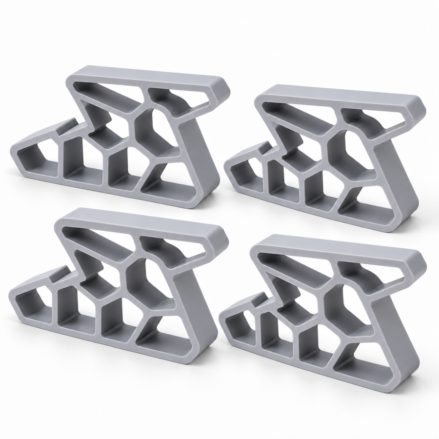 Four complete gray silicone window stoppers in the special offer
