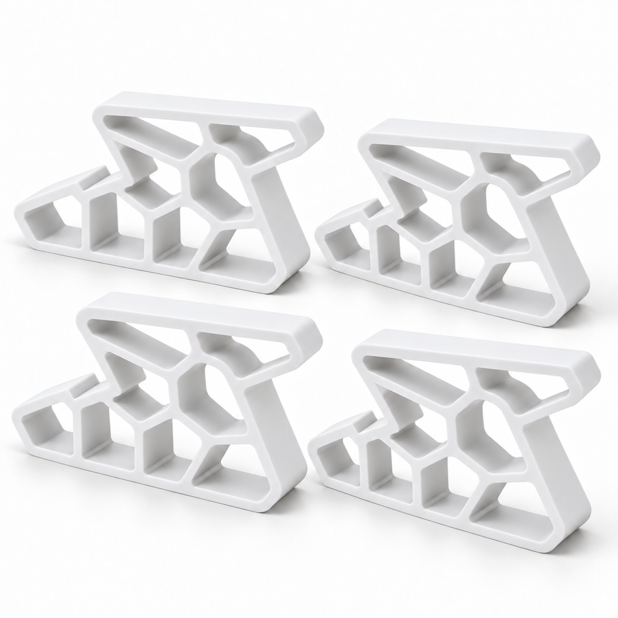 Four complete white silicone window stoppers in the special offer