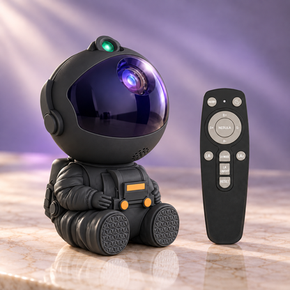 AstroGlow Black astronaut projector and matching remote