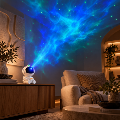 AstroGlow ambient lighting in a contemporary lounge