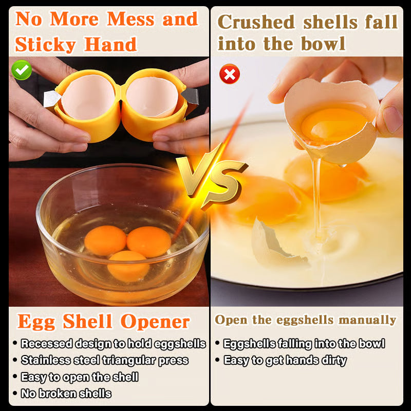 Stainless Steel Egg Opener – Crack, and Separate Easily🍳