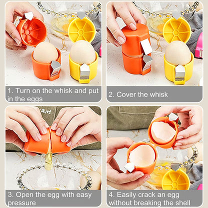 Stainless Steel Egg Opener – Crack, and Separate Easily🍳