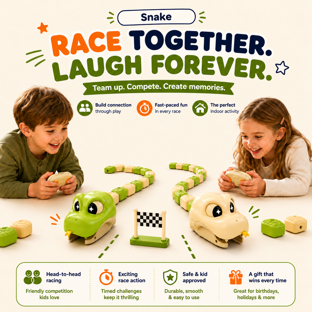 Snake magnetic racing game by Aravelia