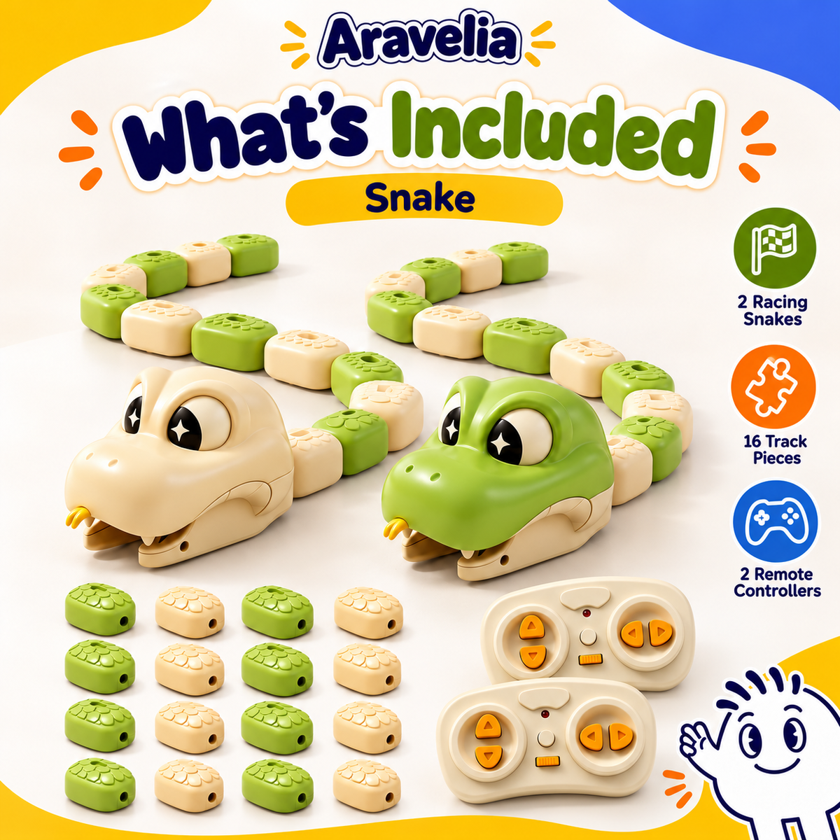 Snake magnetic racing game by Aravelia