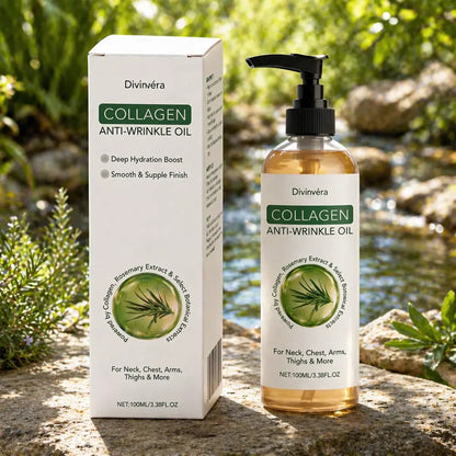 Collagen body oil pump bottle and carton