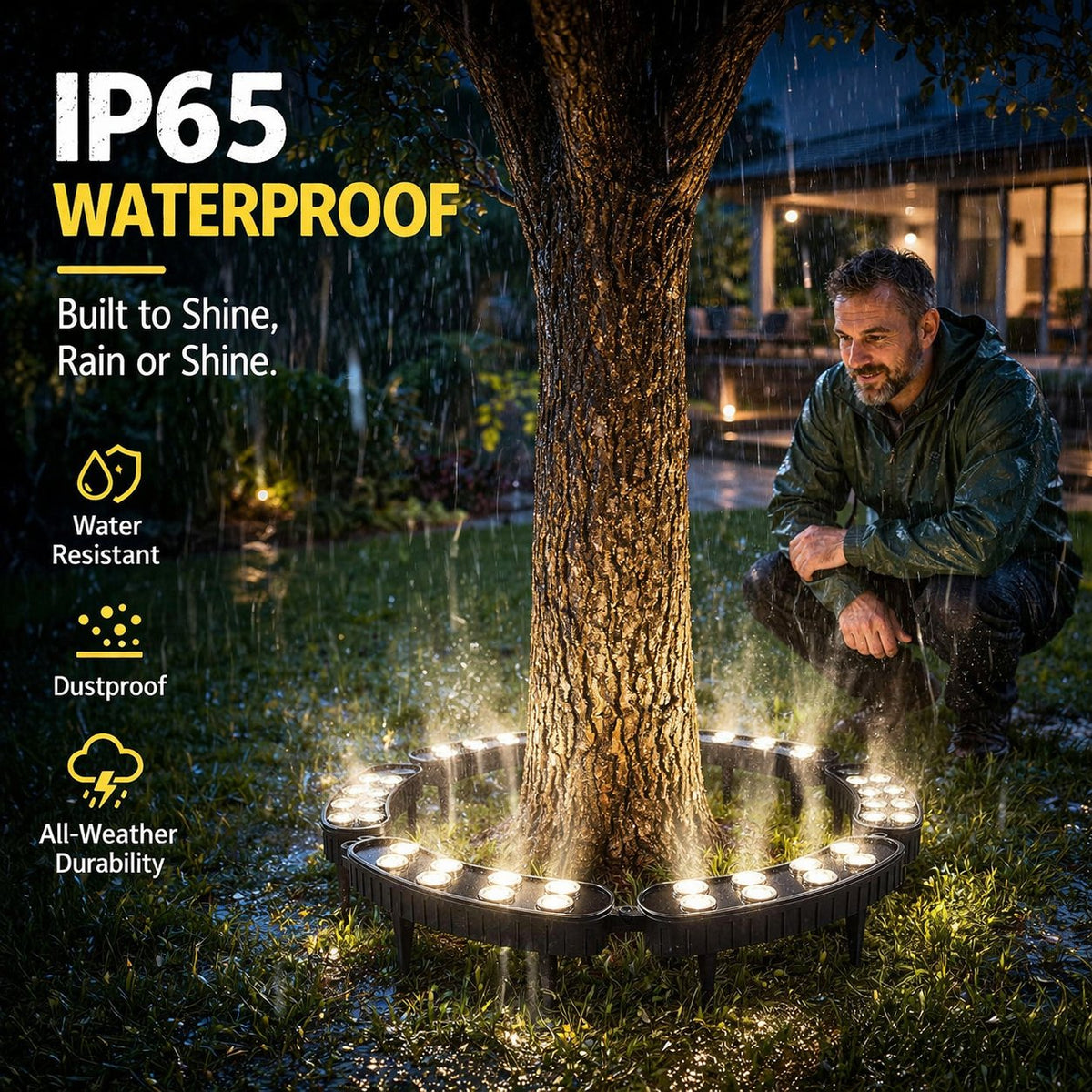 🌳 LED Ring Tree Light | Outdoor Waterproof Landscape Spotlight