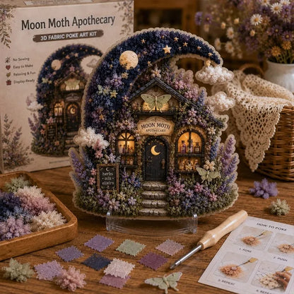 🏡 Whimsical Village 3D Fabric Poke Art Kit