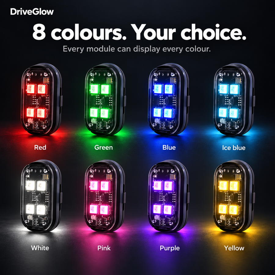 DriveGlow Pro eight selectable light colors