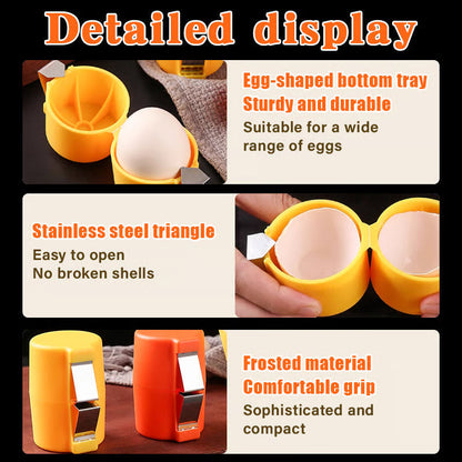 Stainless Steel Egg Opener – Crack, and Separate Easily🍳