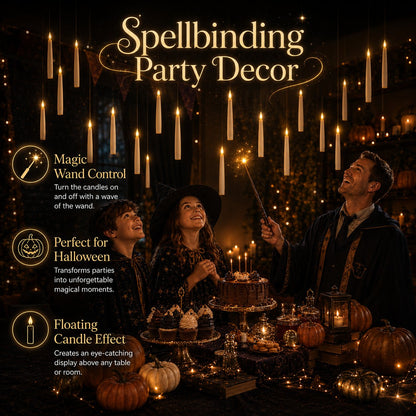 ✨ Floating LED Candles with Wand Remote