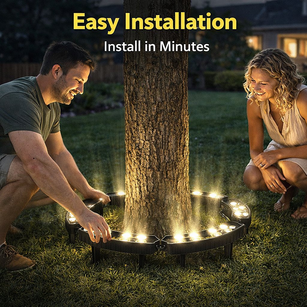 🌳 LED Ring Tree Light | Outdoor Waterproof Landscape Spotlight