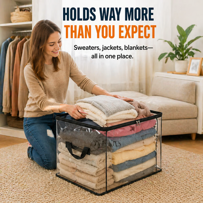 🎁Hot Sale 49% OFF🔥Large Heavy-Duty Thick Plastic Clear Storage Bag for Clothes, Moving & Storage