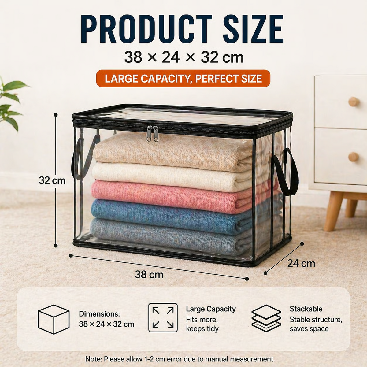 🎁Hot Sale 49% OFF🔥Large Heavy-Duty Thick Plastic Clear Storage Bag for Clothes, Moving & Storage