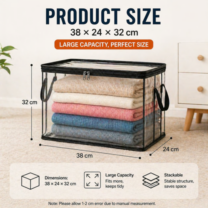 🎁Hot Sale 49% OFF🔥Large Heavy-Duty Thick Plastic Clear Storage Bag for Clothes, Moving & Storage