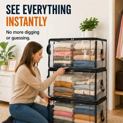 🎁Hot Sale 49% OFF🔥Large Heavy-Duty Thick Plastic Clear Storage Bag for Clothes, Moving & Storage