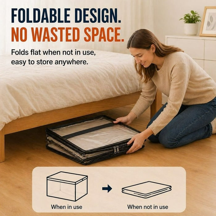 🎁Hot Sale 49% OFF🔥Large Heavy-Duty Thick Plastic Clear Storage Bag for Clothes, Moving & Storage