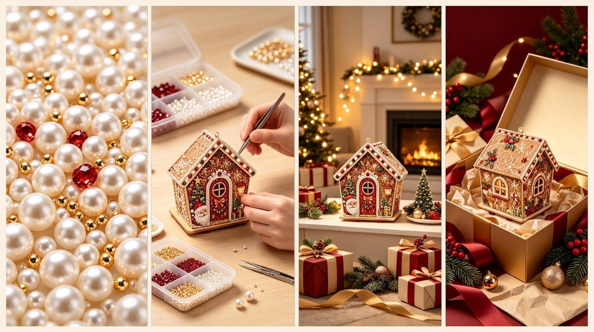 Pearl detail and festive cottage decor