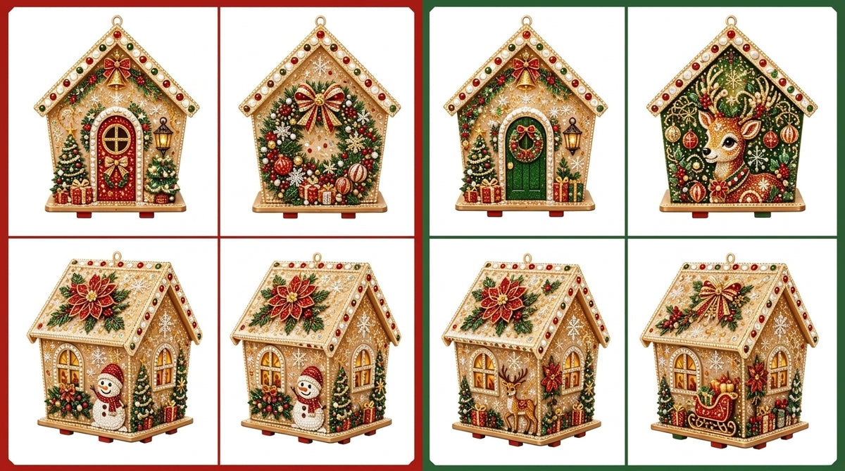 Festive cottage designs and finished artwork