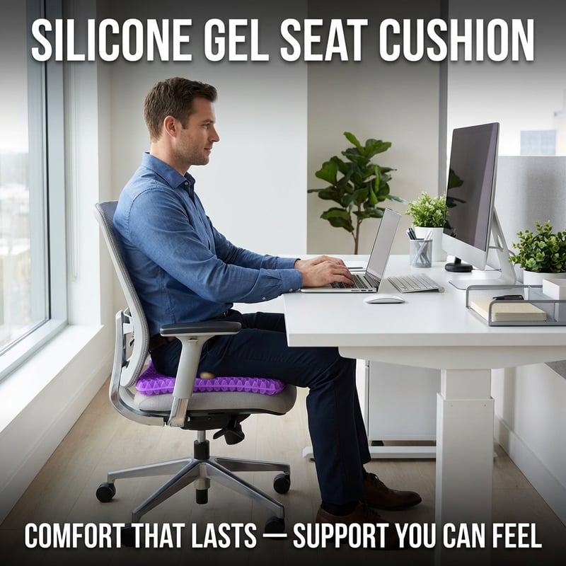 ✨ Ergonomic Silicone Seat Cushion