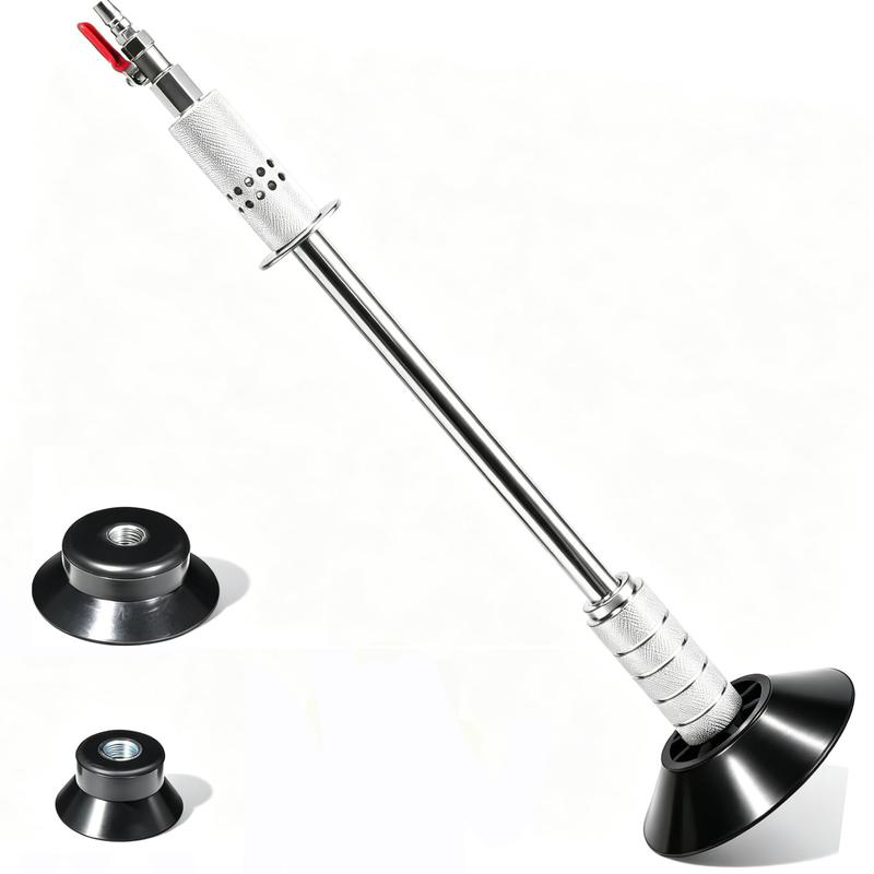 Silver pneumatic dent puller with rubber suction cups