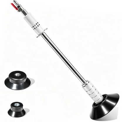 Silver pneumatic dent puller with rubber suction cups