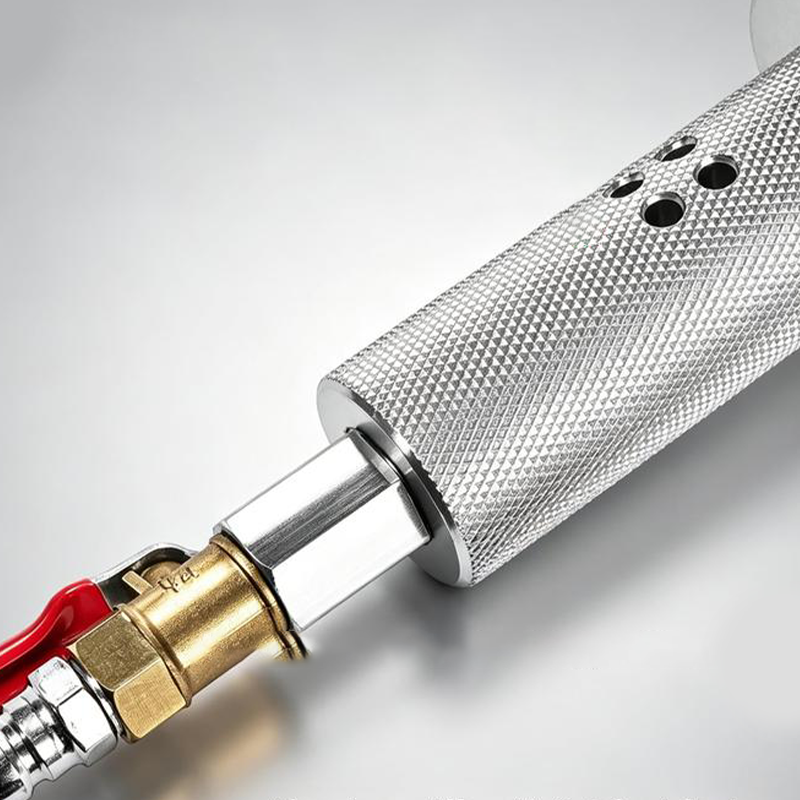 Textured aluminum handle and pneumatic control valve