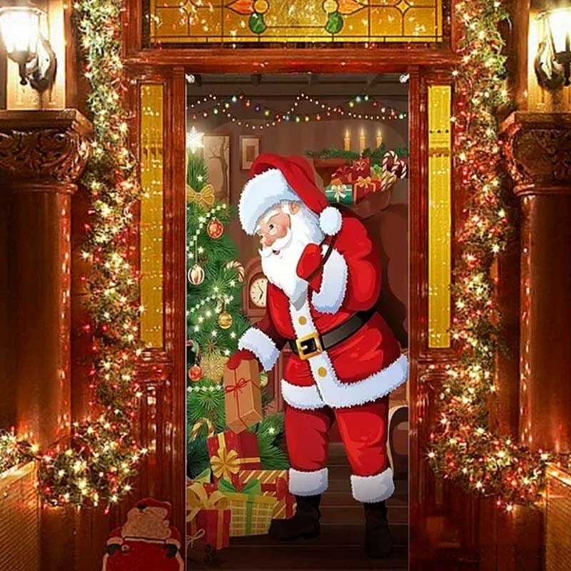 Santa Christmas door decoration