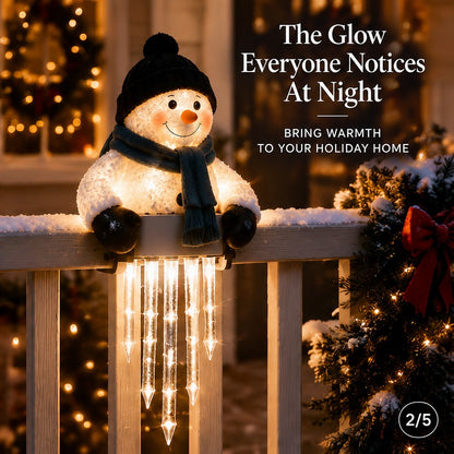 WinterGlow Snowman Icicle Light Decor — product view 1