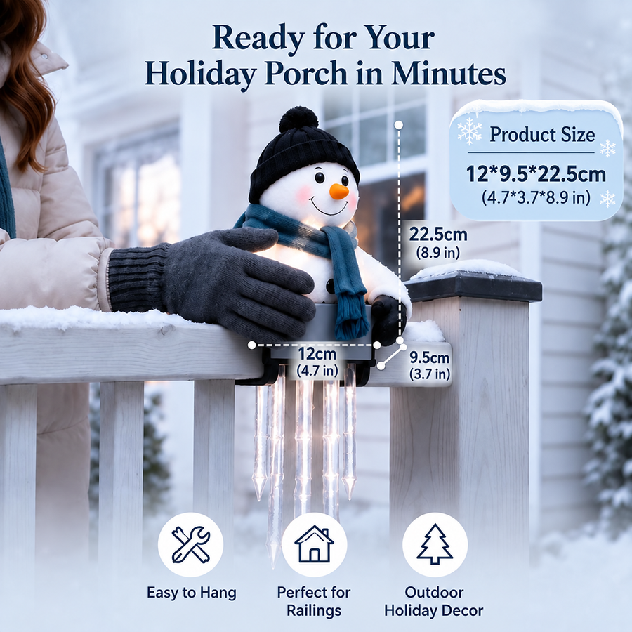 WinterGlow Snowman Icicle Light Decor — product view 3