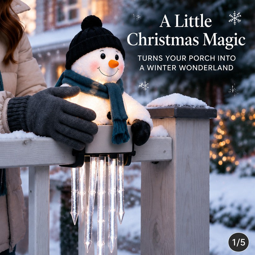 WinterGlow Snowman Icicle Light Decor — product view 5